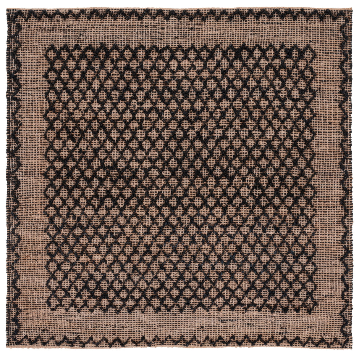 Safavieh Natural Fiber Nf222Z Black/Natural Rug.