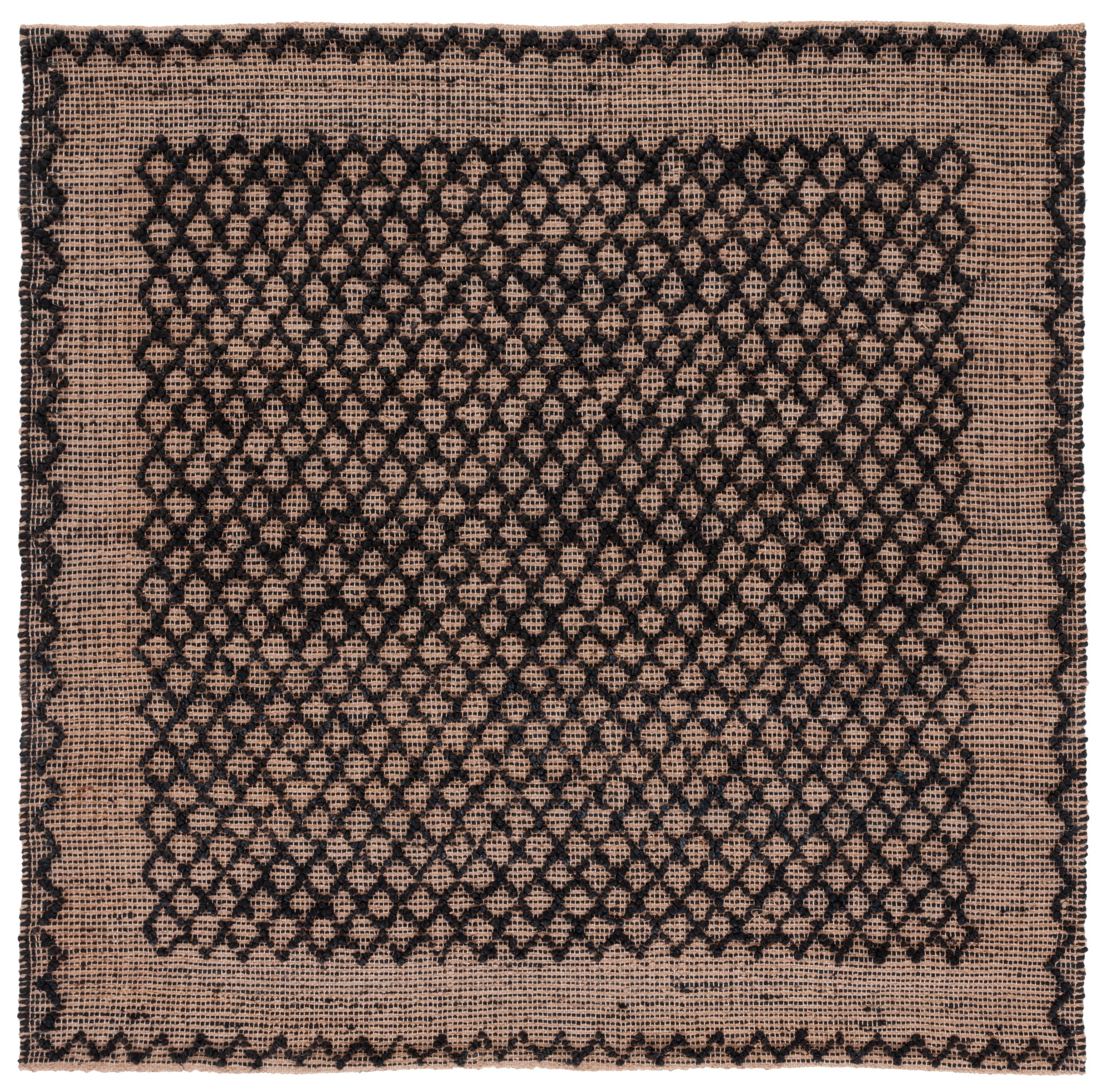 Safavieh Natural Fiber Nf222Z Black/Natural Area Rug