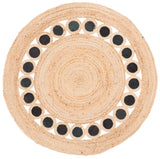 Safavieh Natural Fiber Nf370Z Beige/Black Rugs.