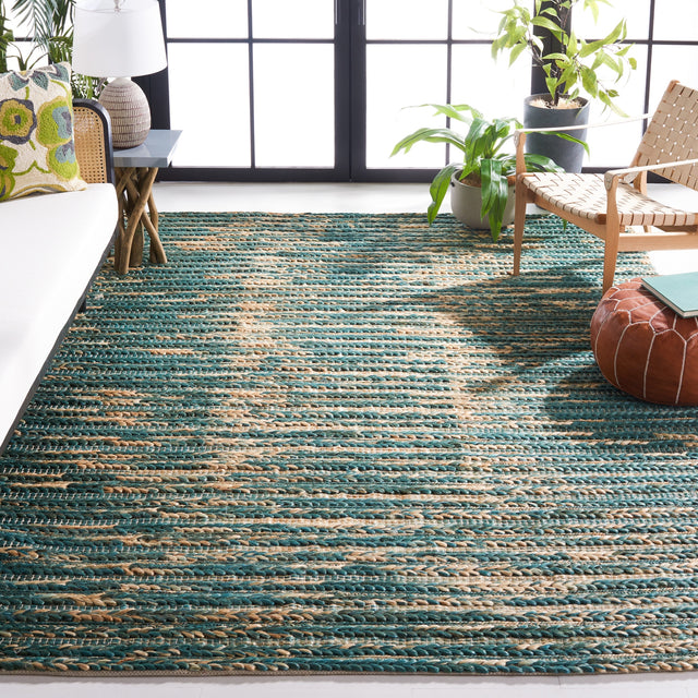 Safavieh Natural Fiber Nf376Y Dark Green/Natural Rug.