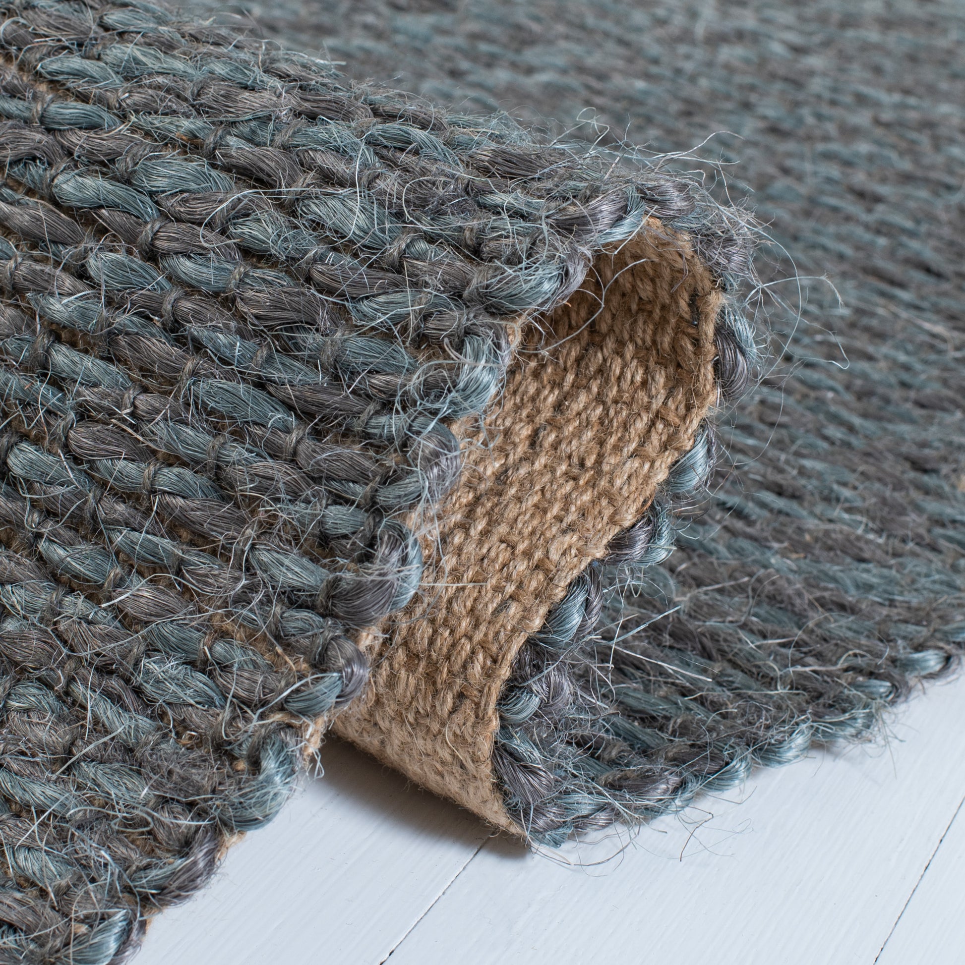 Safavieh Natural Fiber Nf448B Teal Area Rug