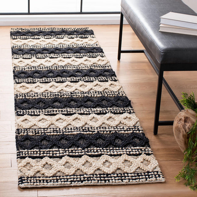 Safavieh Natural Fiber Nf568Z Black/Ivory Area Rug