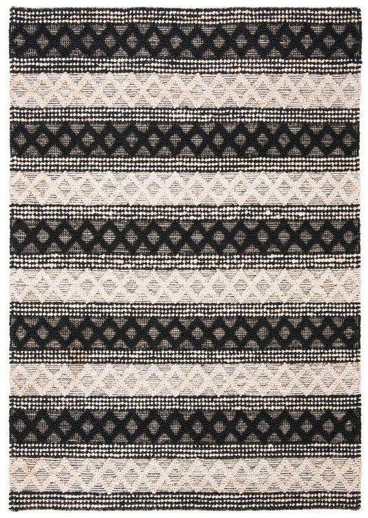 Safavieh Natural Fiber Nf568Z Black/Ivory Area Rug