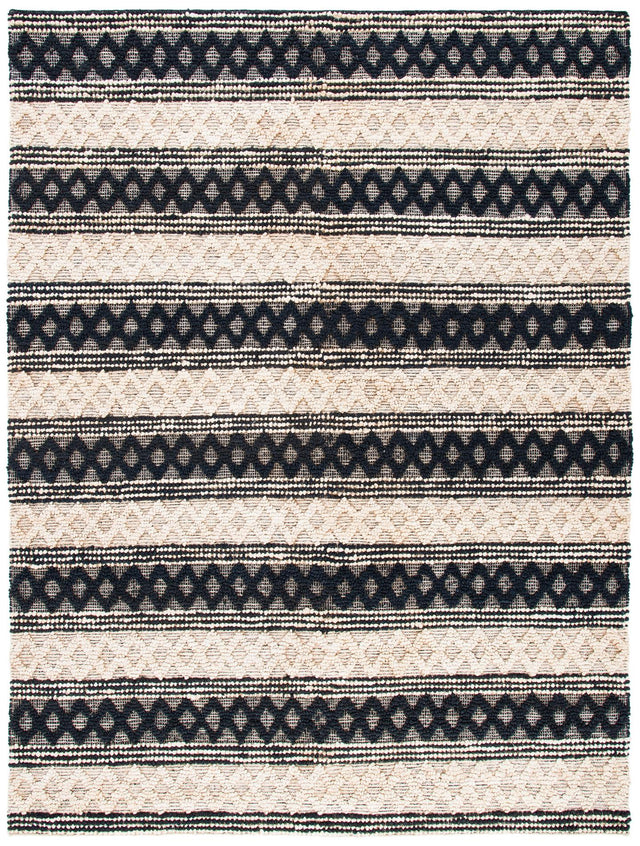 Safavieh Natural Fiber Nf568Z Black/Ivory Area Rug