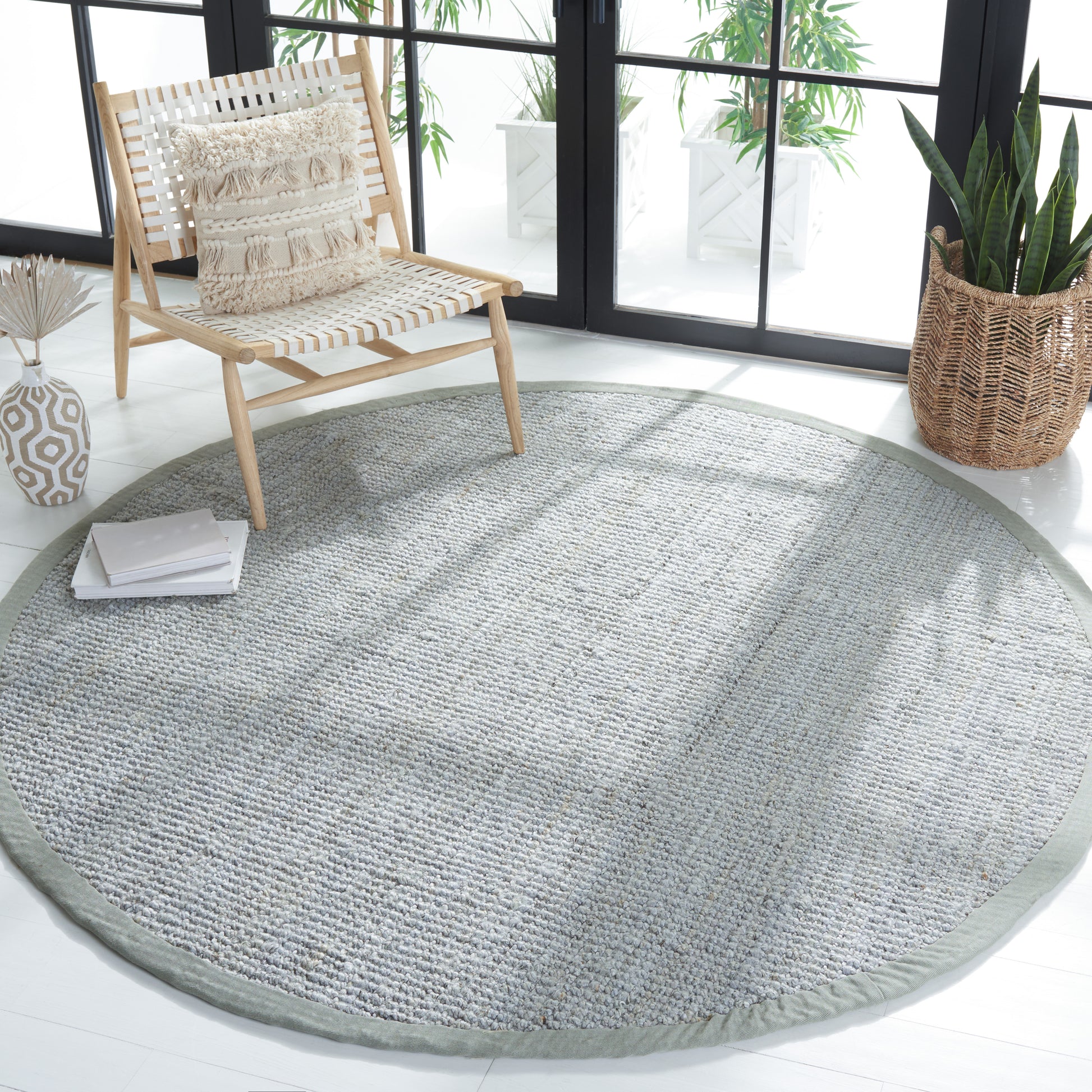 Safavieh Natural Fiber Nf730F Grey Area Rug