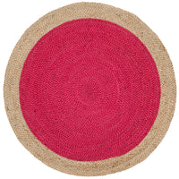 Safavieh Natural Fiber Nf801C Fuchsia/Natural Area Rug