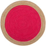 Safavieh Natural Fiber Nf801C Fuchsia/Natural Rug.