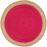 Safavieh Natural Fiber Nf801C Fuchsia/Natural Rug.