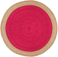 Safavieh Natural Fiber Nf801C Fuchsia/Natural Area Rug