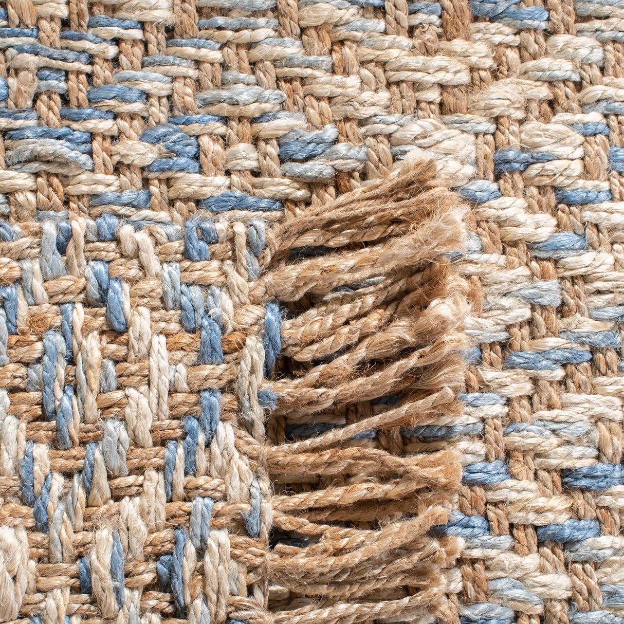 Safavieh Natural Fiber Nf822A Natural/Blue Rugs.