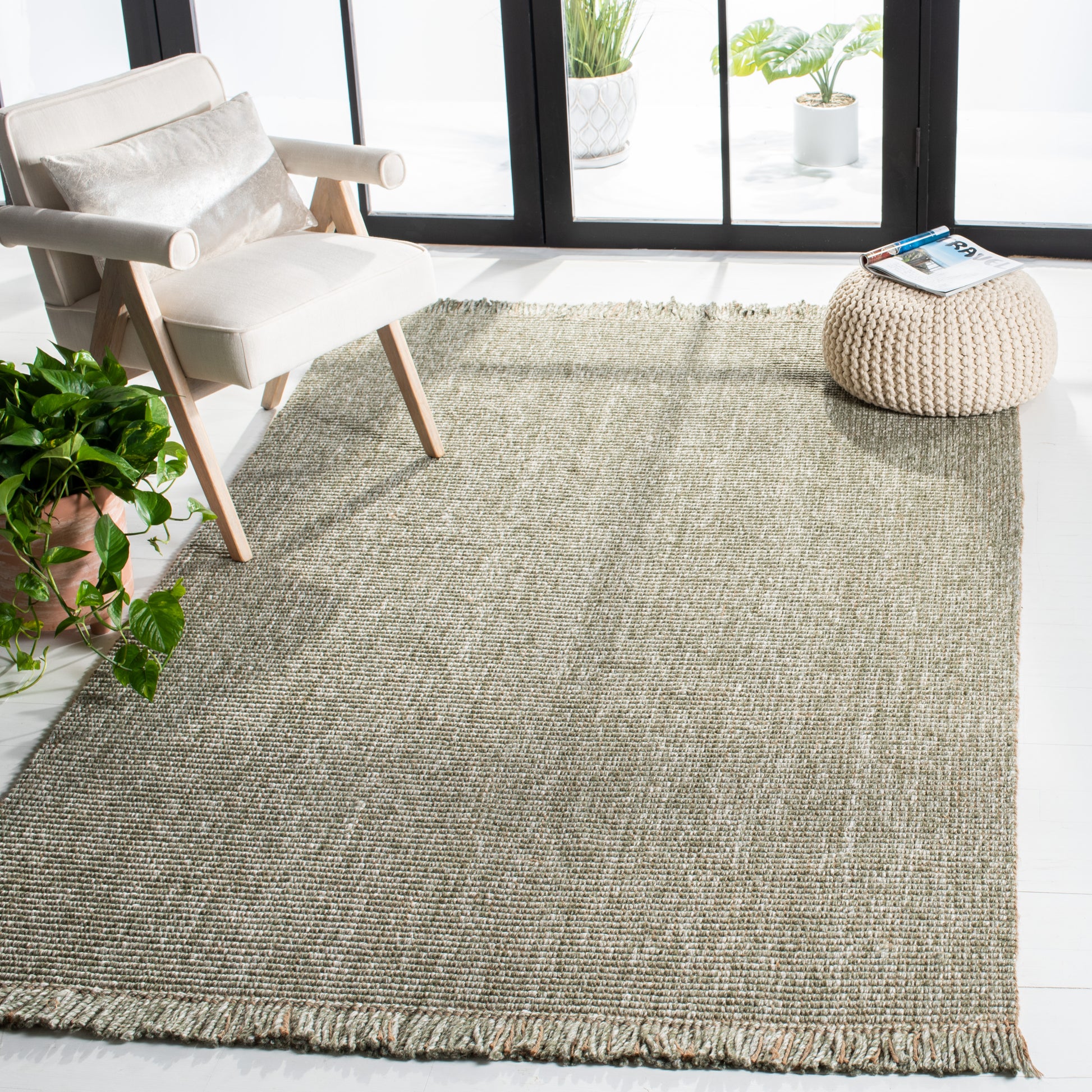 Safavieh Natural Fiber Nf826Y Green/Natural Area Rug