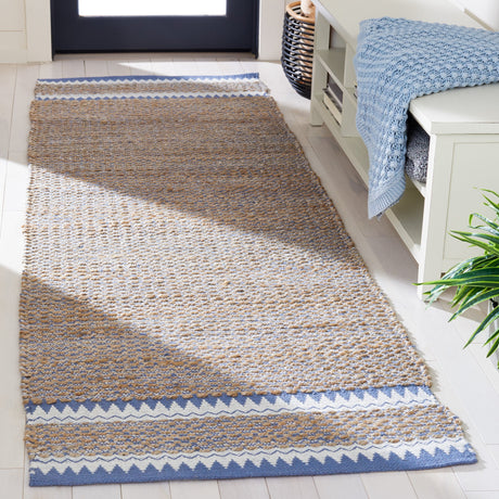 Safavieh Natural Fiber Nf874M Natural/Blue Rug.