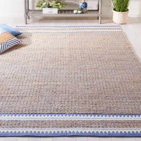 Safavieh Natural Fiber Nf874M Natural/Blue Rug.