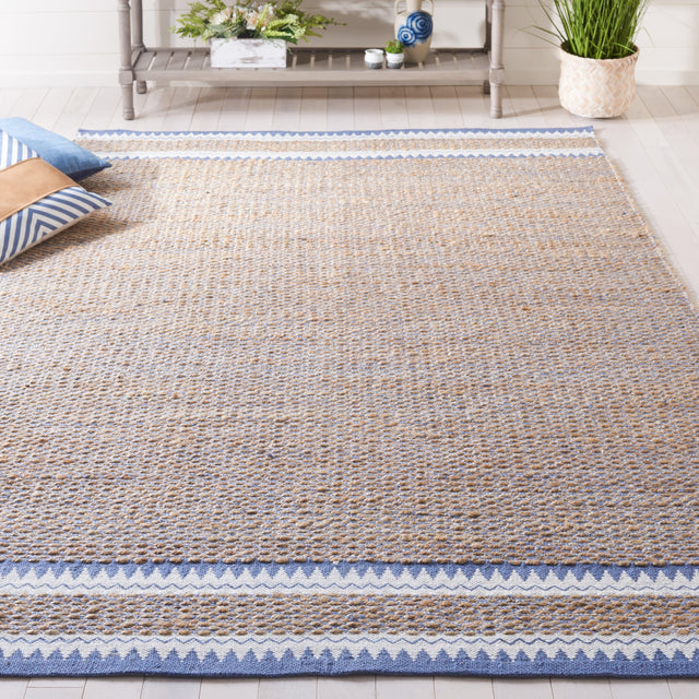 Safavieh Natural Fiber Nf874M Natural/Blue Rug.