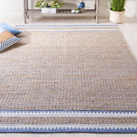 Safavieh Natural Fiber Nf874M Natural/Blue Area Rug