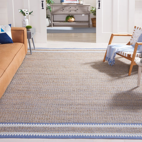 Safavieh Natural Fiber Nf874M Natural/Blue Rug.