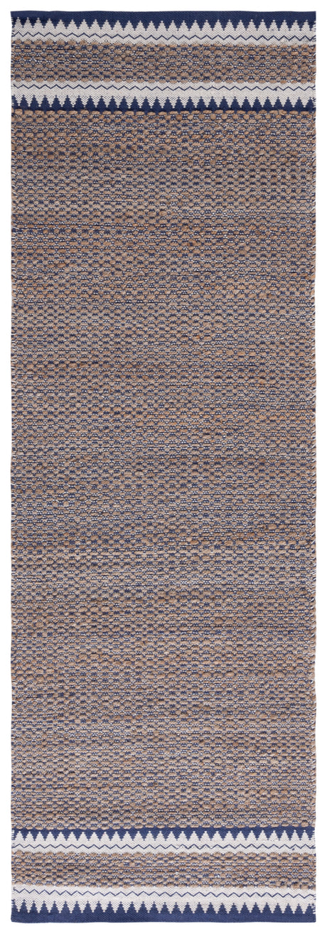 Safavieh Natural Fiber Nf874N Natural/Navy Rug.