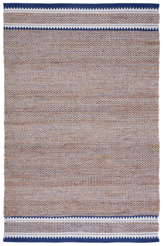 Safavieh Natural Fiber Nf874N Natural/Navy Rug.