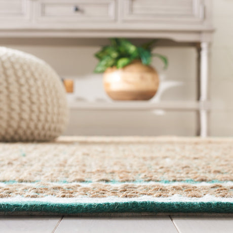 Safavieh Natural Fiber Nf874Y Natural/Green Rug.