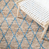 Safavieh Natural Fiber Nf951N Natural/Navy Rugs.