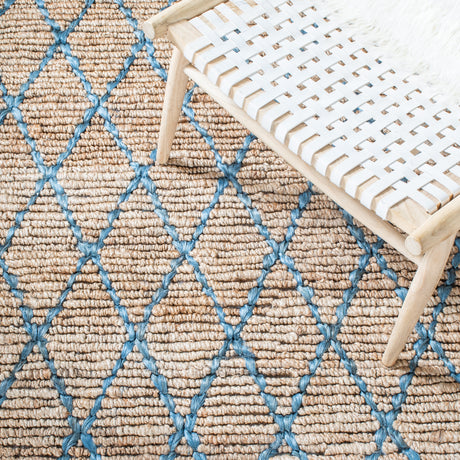 Safavieh Natural Fiber Nf951N Natural/Navy Area Rug