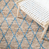 Safavieh Natural Fiber Nf951N Natural/Navy Area Rug