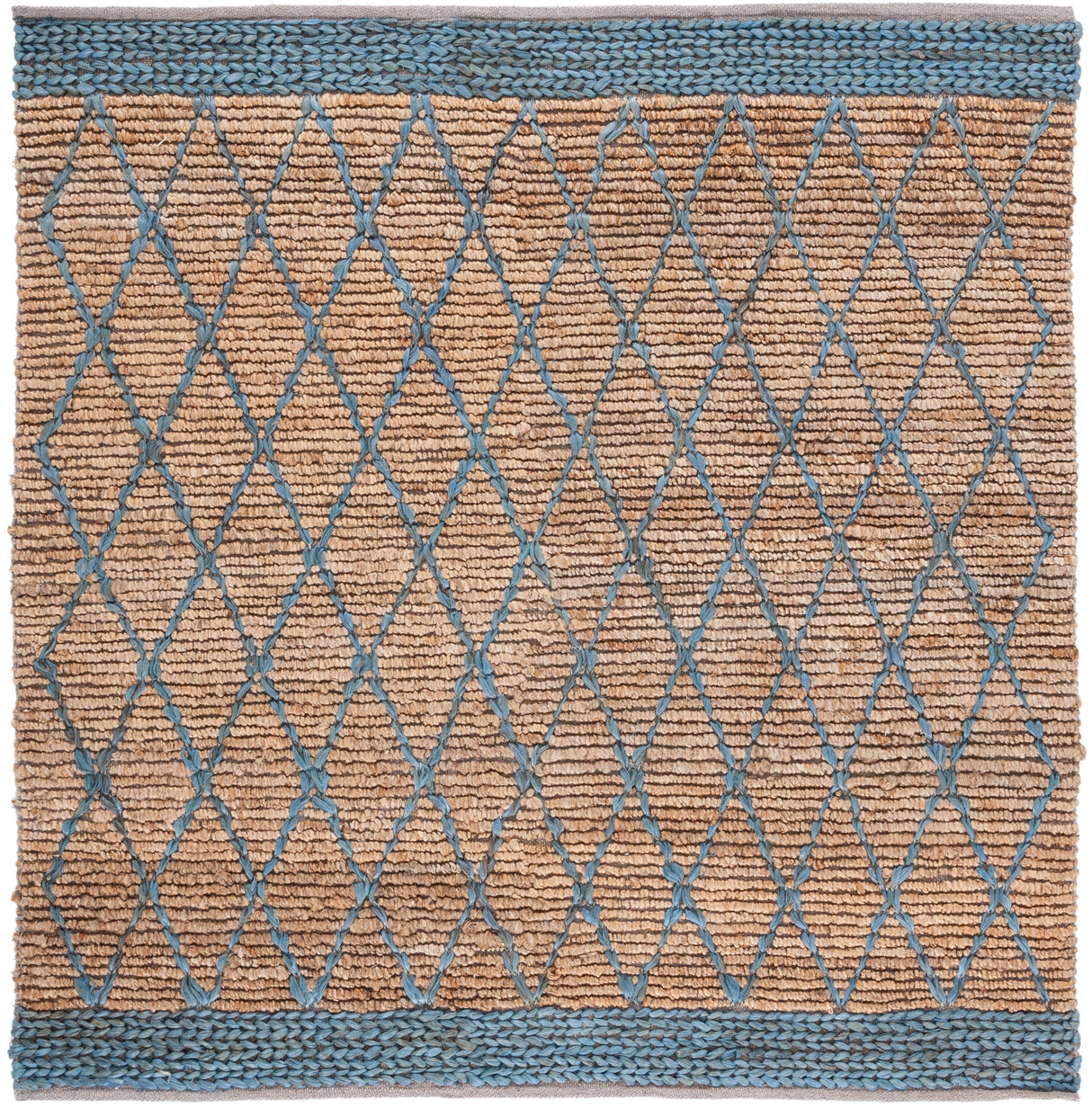 Safavieh Natural Fiber Nf951N Natural/Navy Rugs.
