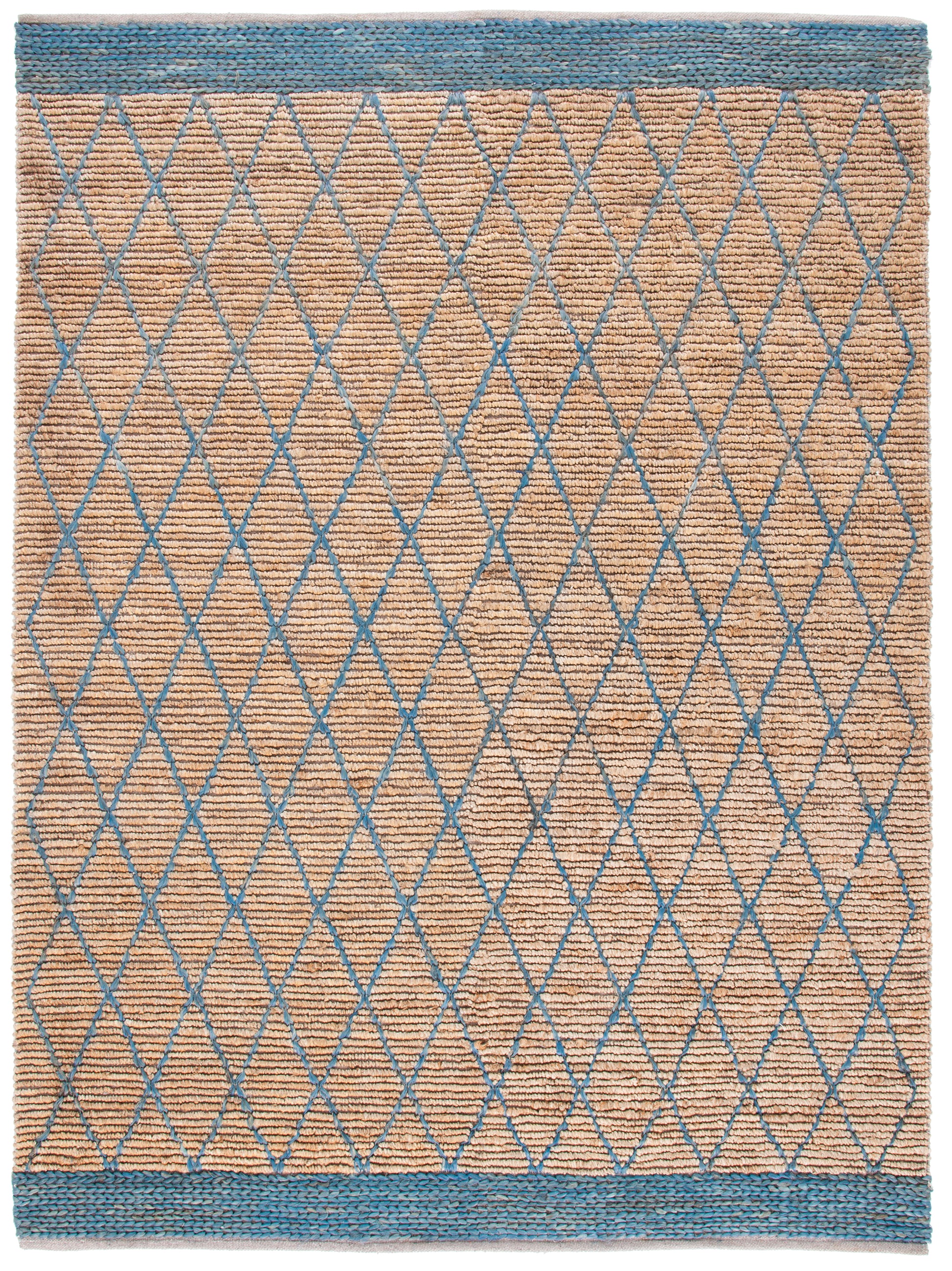 Safavieh Natural Fiber Nf951N Natural/Navy Area Rug