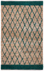 Safavieh Natural Fiber Nf951X Natural/Dark Green Area Rug