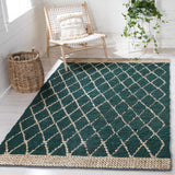 Safavieh Natural Fiber Nf951Y Dark Green/Natural Rugs.