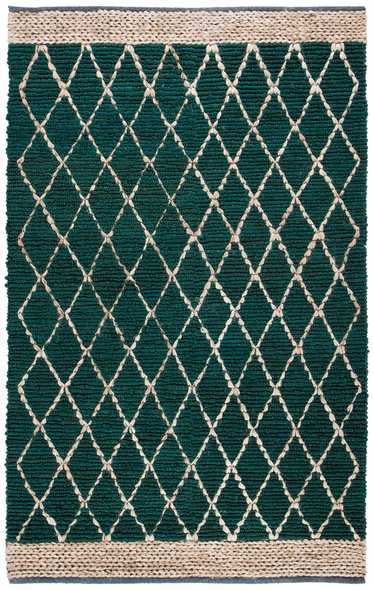 Safavieh Natural Fiber Nf951Y Dark Green/Natural Rugs.
