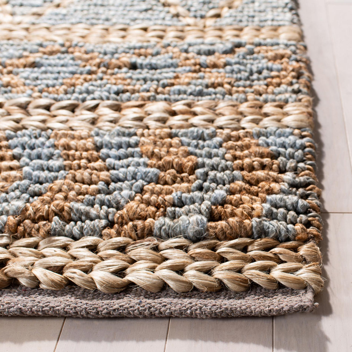Safavieh Natural Fiber Nf955N Natural/Blue Rugs.