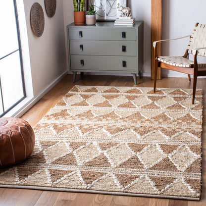 Safavieh Natural Fiber Nf958T Brown/Beige Area Rug