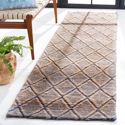 Safavieh Natural Fiber Nfb175M Natural/Blue Area Rug