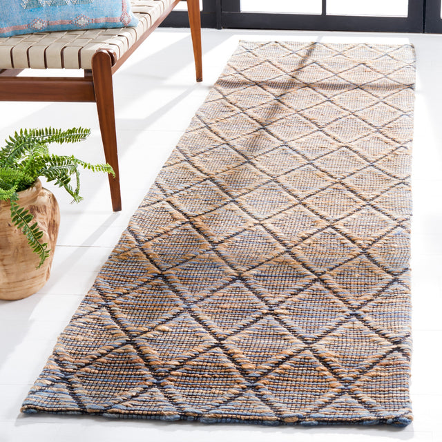 Safavieh Natural Fiber Nfb175M Natural/Blue Rug.