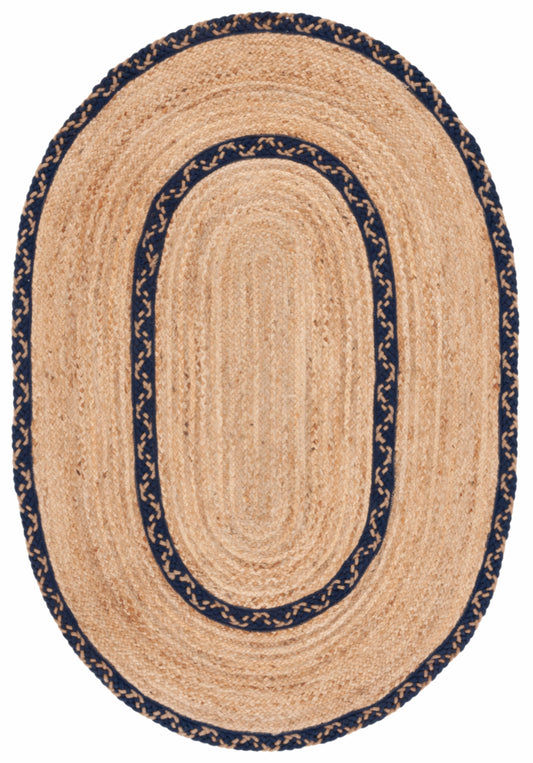 Safavieh Natural Fiber Nfb260N Natural/Navy Area Rug