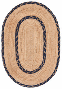 Safavieh Natural Fiber Nfb260N Natural/Navy Area Rug