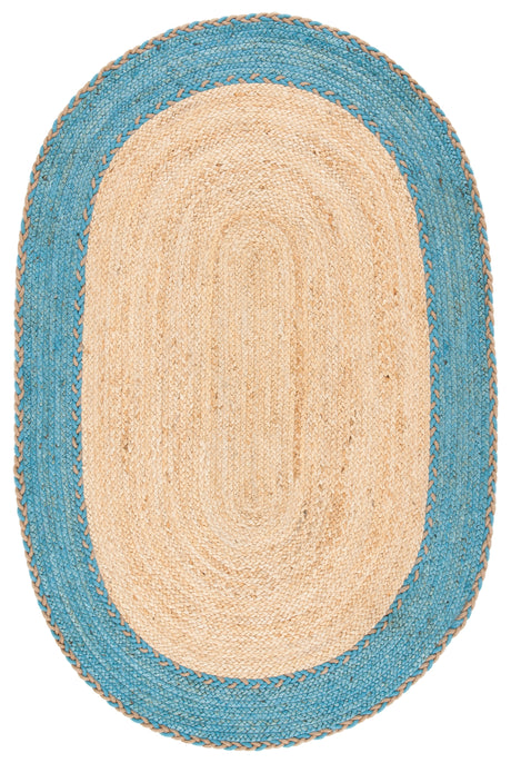 Safavieh Natural Fiber Nfb261M Natural/Blue Rug.