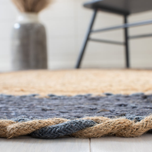 Safavieh Natural Fiber Nfb261N Natural/Navy Rug.