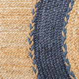Safavieh Natural Fiber Nfb261N Natural/Navy Rug.