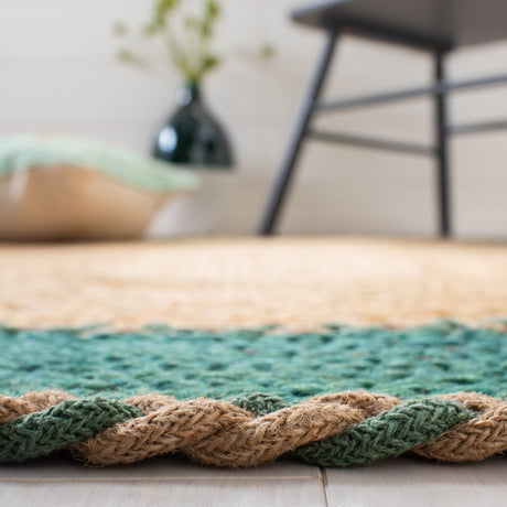 Safavieh Natural Fiber Nfb261Y Natural/Green Rug.