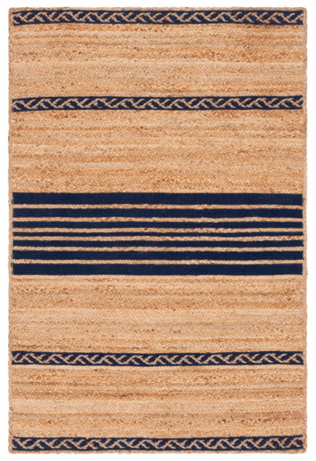 Safavieh Natural Fiber Nfb262N Natural/Navy Rug.