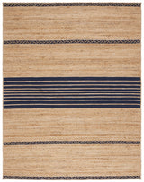 Safavieh Natural Fiber Nfb262N Natural/Navy Rug.