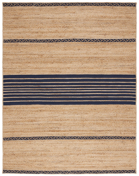 Safavieh Natural Fiber Nfb262N Natural/Navy Rug.