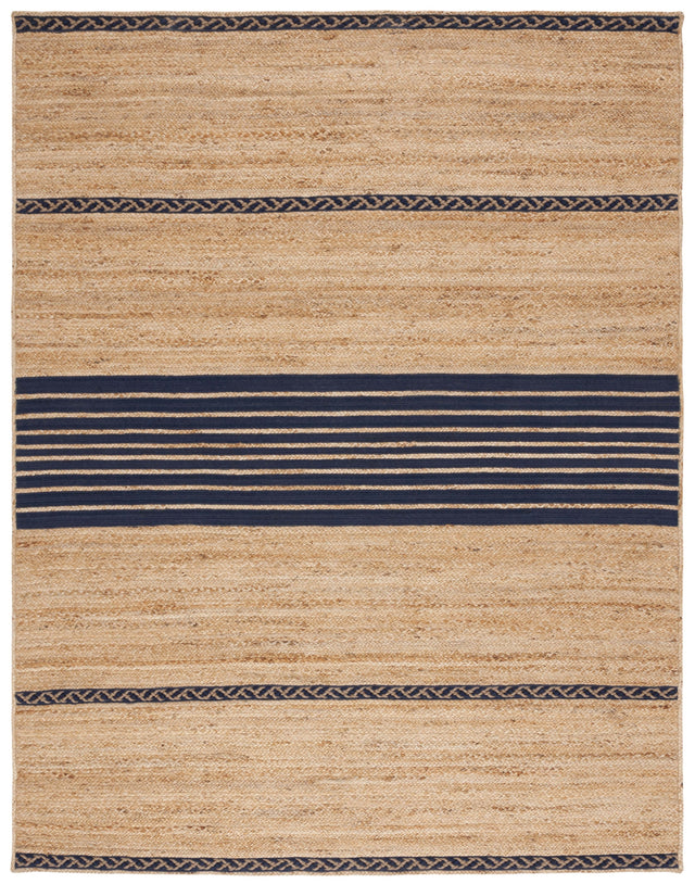 Safavieh Natural Fiber Nfb262N Natural/Navy Rug.