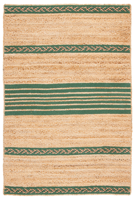 Safavieh Natural Fiber Nfb262Y Natural/Green Rug.