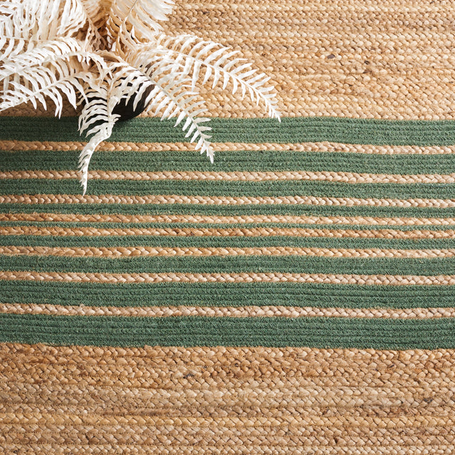 Safavieh Natural Fiber Nfb262Y Natural/Green Rug.