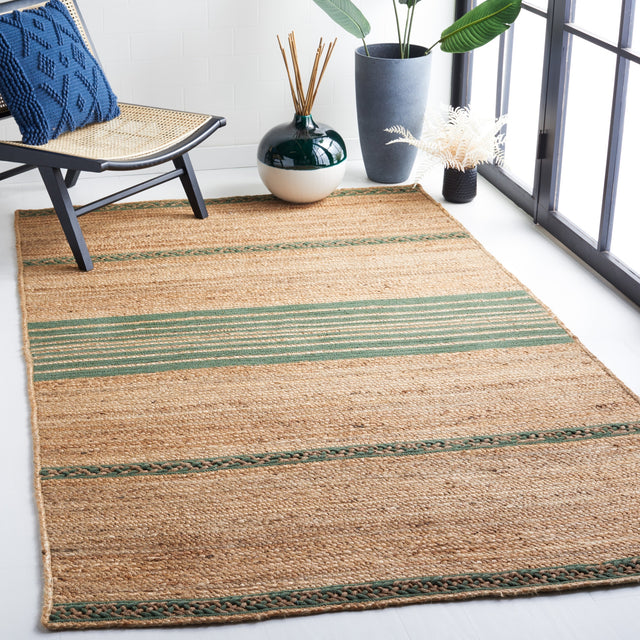 Safavieh Natural Fiber Nfb262Y Natural/Green Rug.