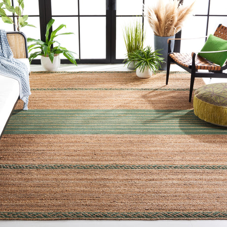 Safavieh Natural Fiber Nfb262Y Natural/Green Rug.