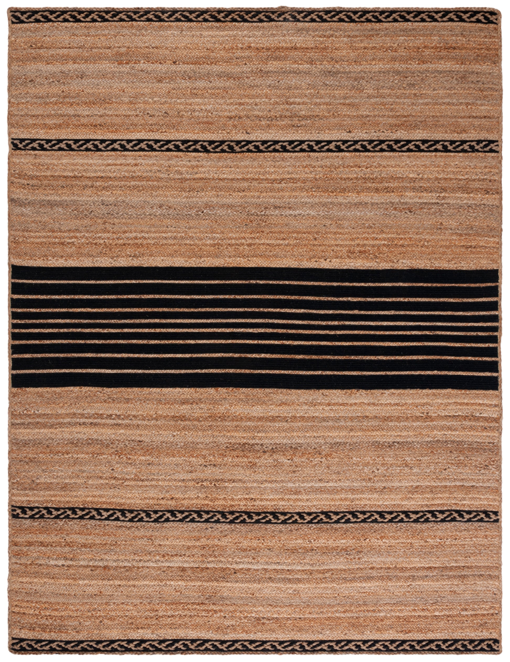 Safavieh Natural Fiber Nfb262Z Natural/Black Area Rug